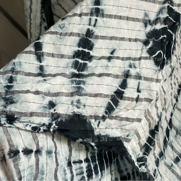 Navy Tie‎ Dye Fairy Hem Tunic whimsical boho handkerchief Whimsigoth XL - Picture 11 of 14